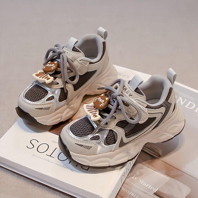 Boys Mesh Sports Shoes Soft-Sole Lightweight Casual Sneakers
