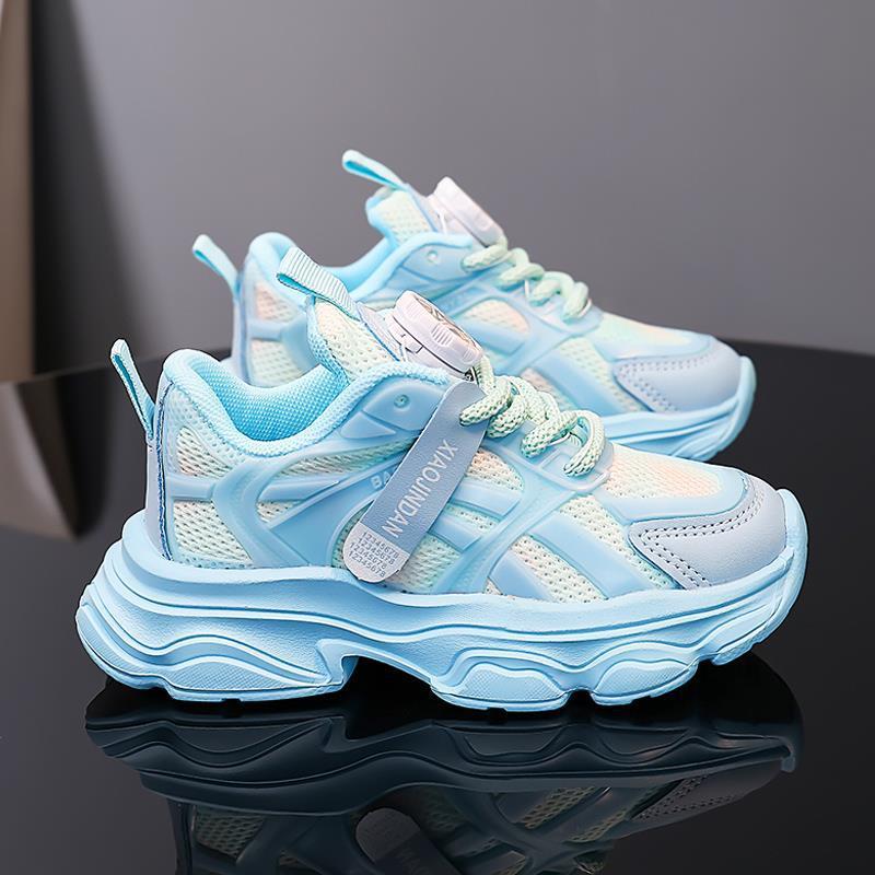 Girls Breathable Mesh Sneakers Lightweight Anti-Slip Shoes
