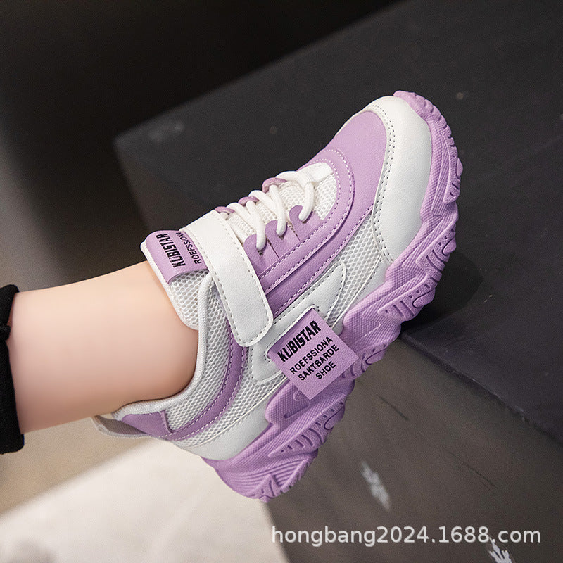 Girls Breathable Mesh Sneakers Lightweight Casual Running Shoes