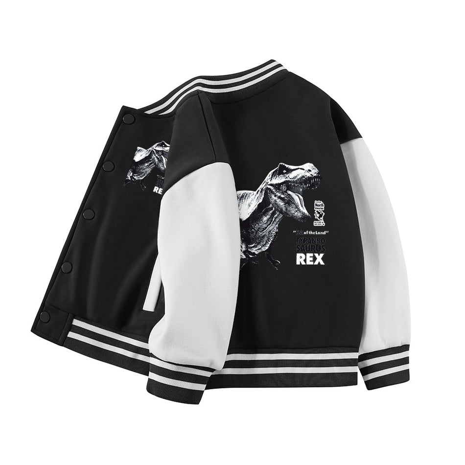 Boys' Cotton Baseball Jacket Fleece Lined Casual Autumn Coat