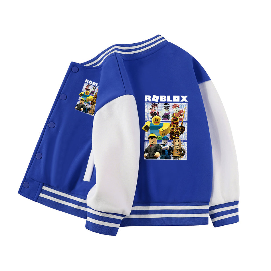 Boys' Cotton Baseball Jacket Casual Autumn Velvet Children's Coat
