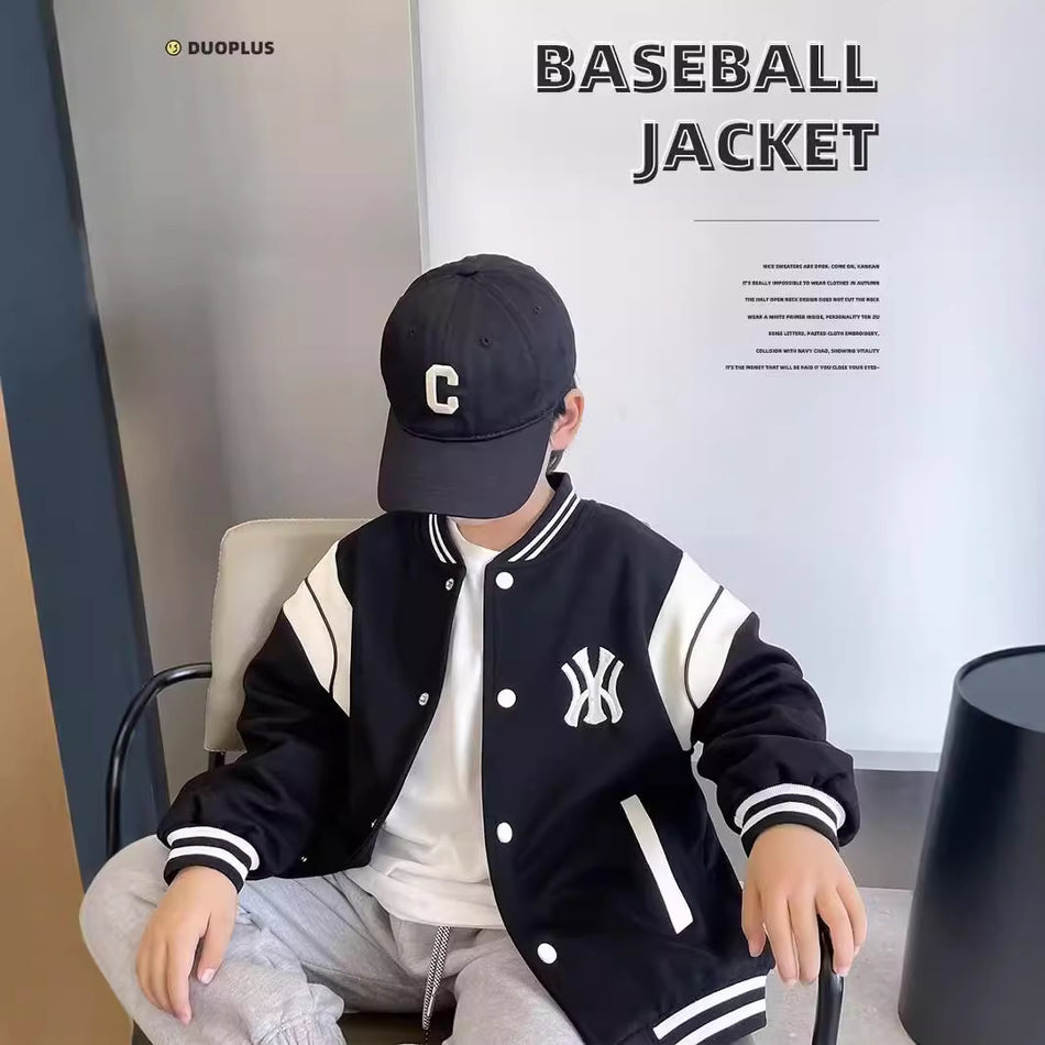 Boys' Sports Baseball Jacket for Spring and Autumn Wear