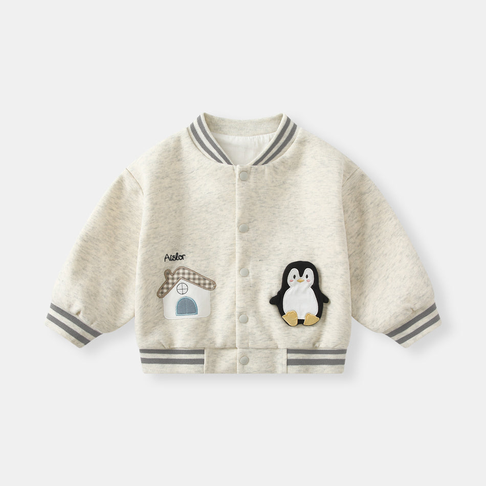 Baby Boys’ Cotton Baseball Jacket for Spring and Autumn