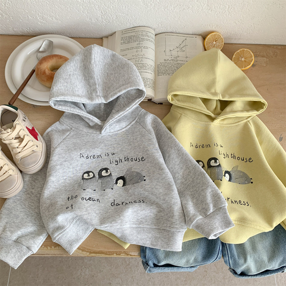 Boys' Letter Print Hooded Sweatshirt for Kids
