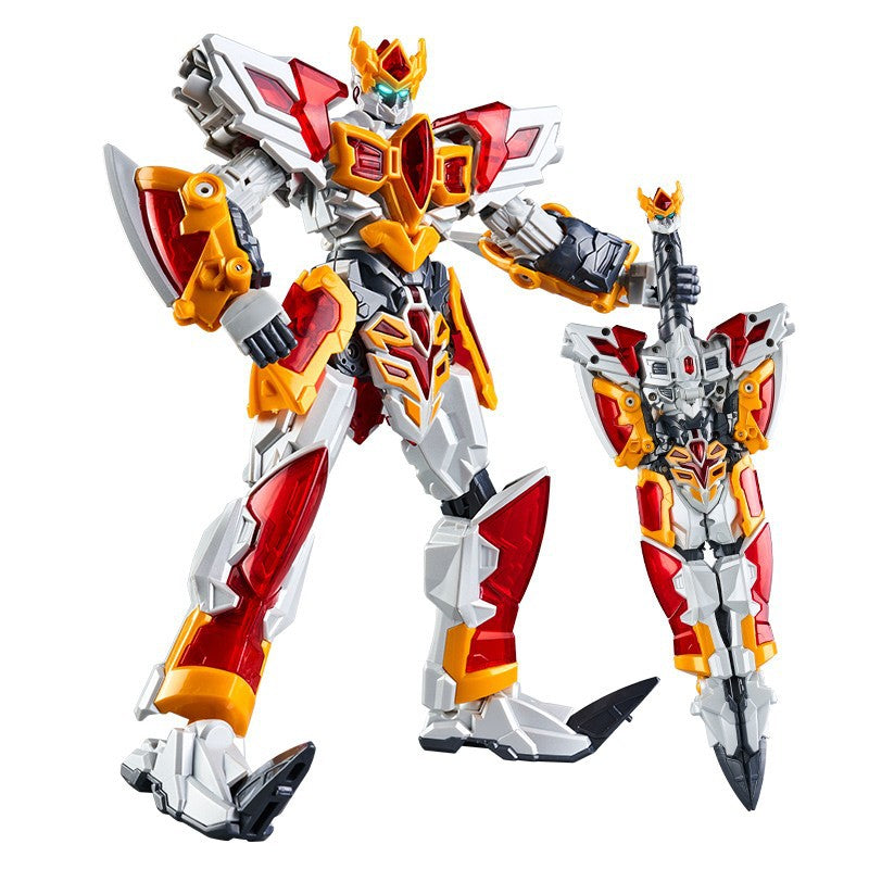 Transforming Robot Toy with Variable Weapon Accessories