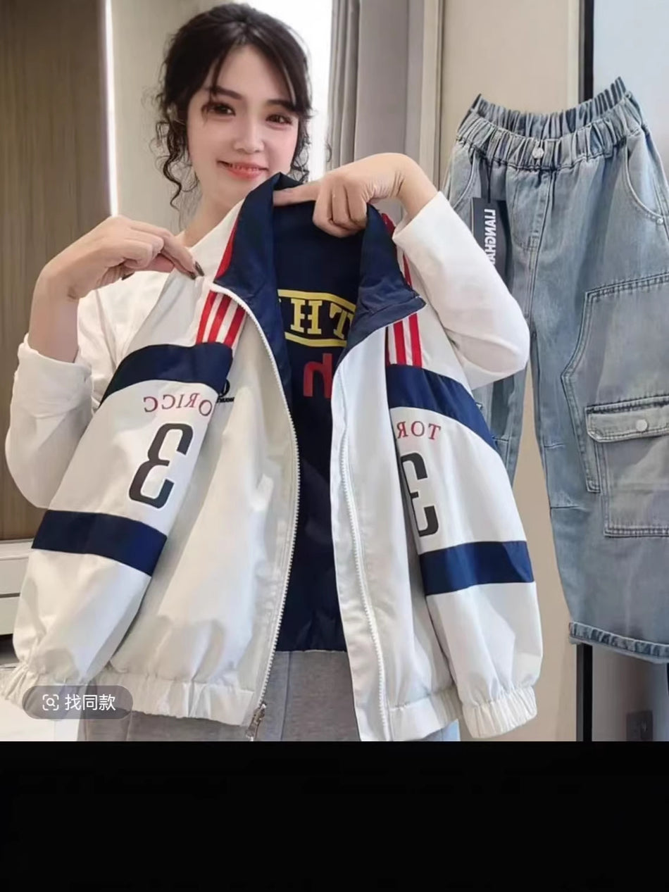 Boys' Reversible Cotton Blend Jacket Korean Style Spring Coat