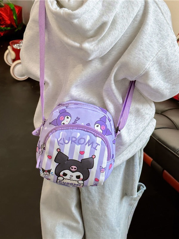 Cartoon Crossbody Bag, Kids Small Canvas Chest Bag
