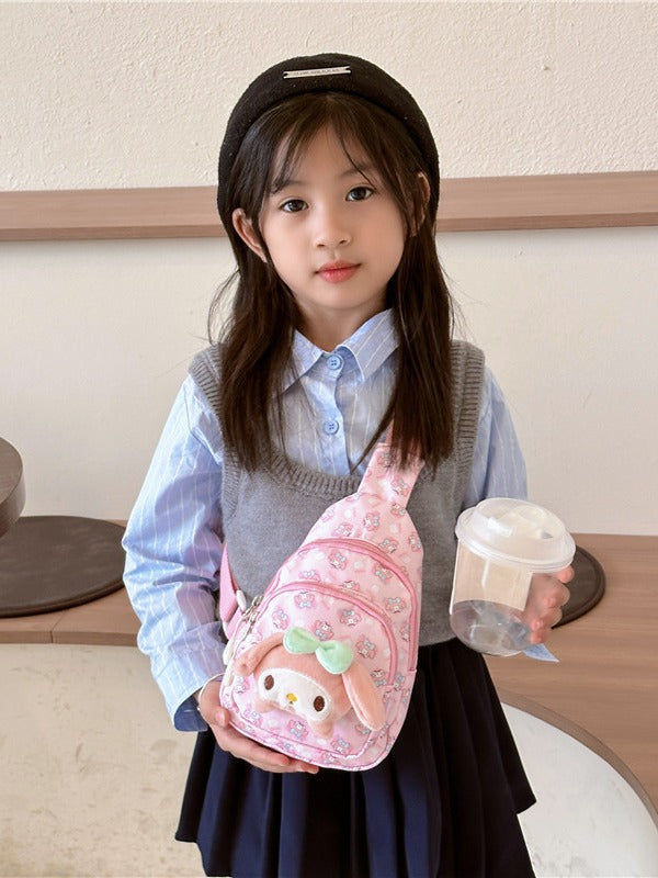Cartoon Print Crossbody Bag, Kids Small Coin Purse