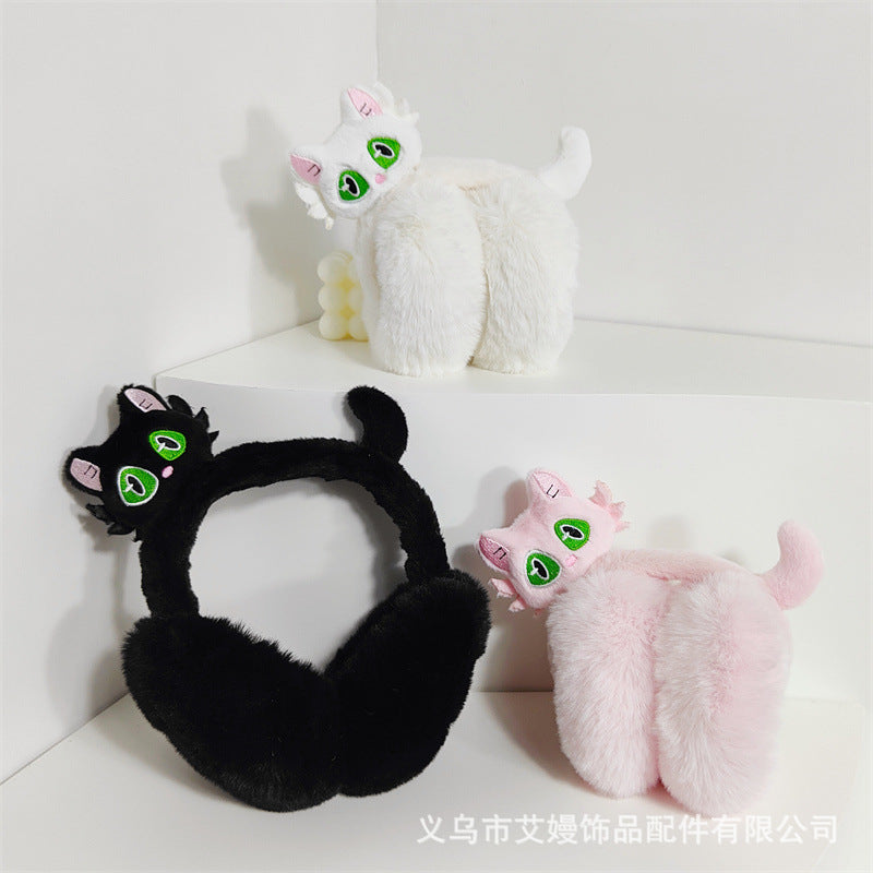 Korean Style Cat Ear Cover, Foldable Plush Ear Warmer