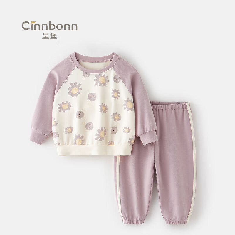 Toddler Cotton Long-Sleeve and Pants Set, Autumn Wear