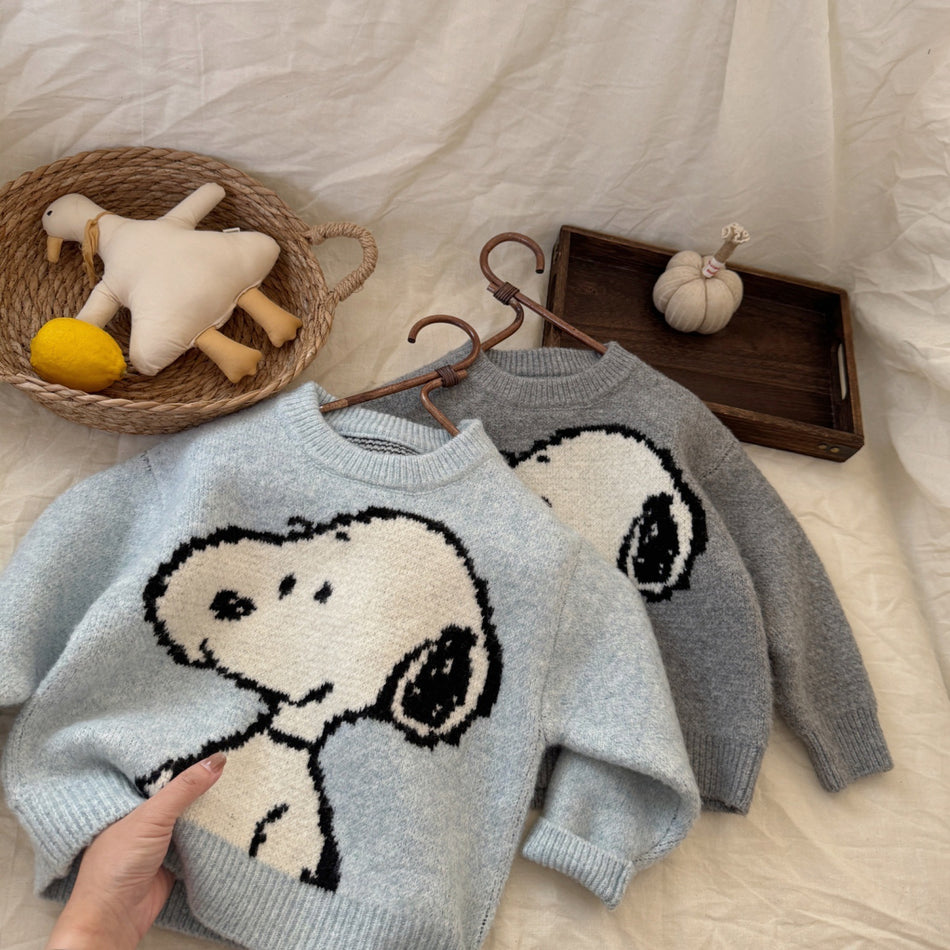 Cute Cartoon Sweater for Kids, Thickened Cotton Pullover