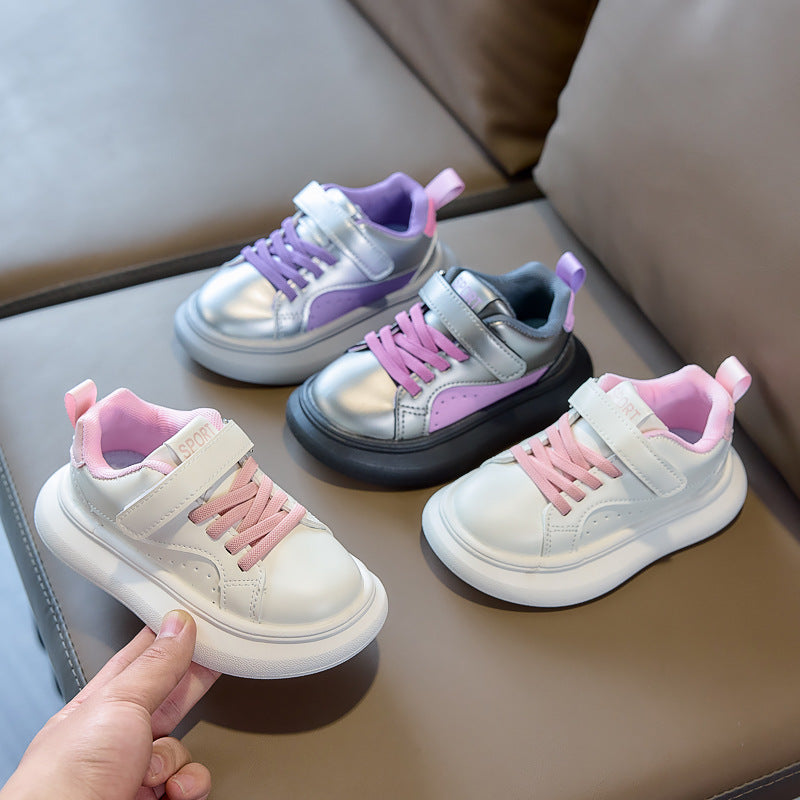 Color-Splice Girls Sneakers, Waterproof Velcro Fit