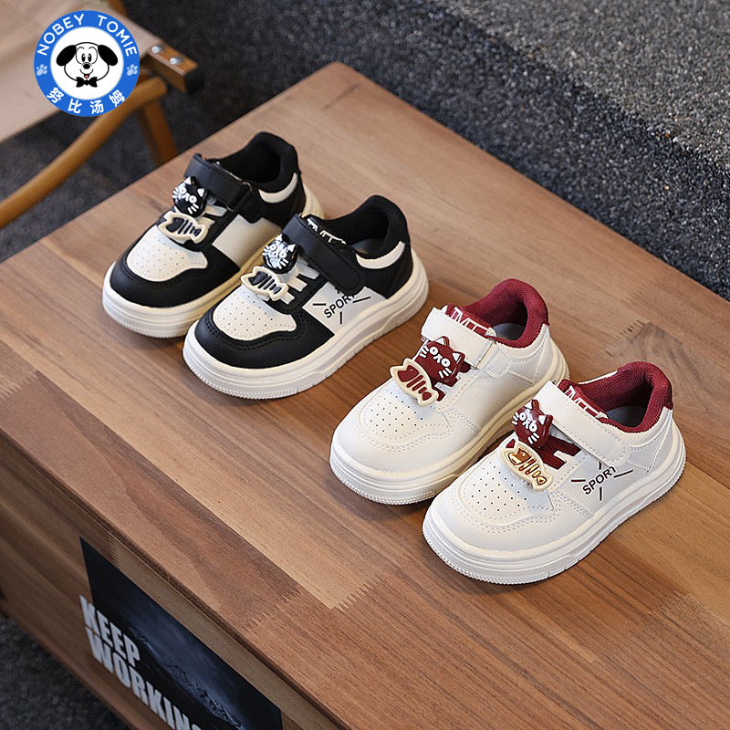 Nobey Tomie PU Kids Sneakers, Shock-Absorbing Fit