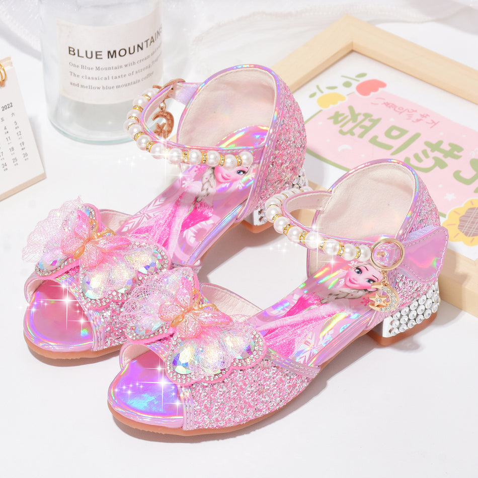 Title: Rhinestone Princess Sandals, Soft-Soled Crystal Fit