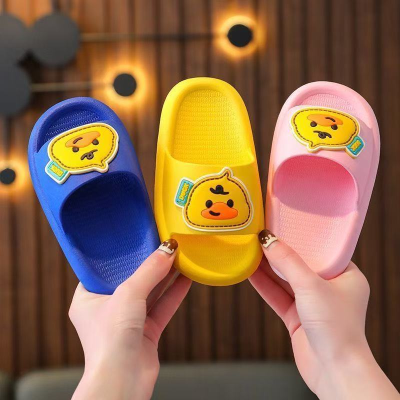 Waterproof Cartoon Kids' Slides with Hollow-Out Design