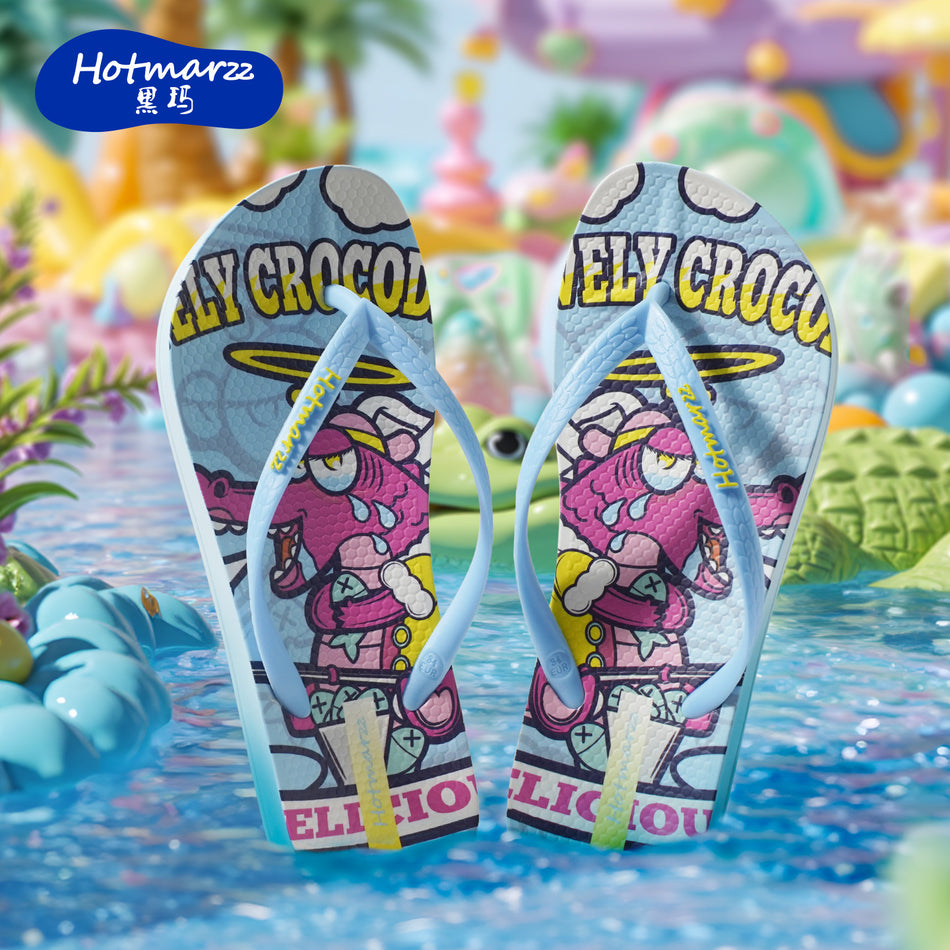 Quick-Drying Kids' Cartoon Flip-Flops with Anti-Slip Sole