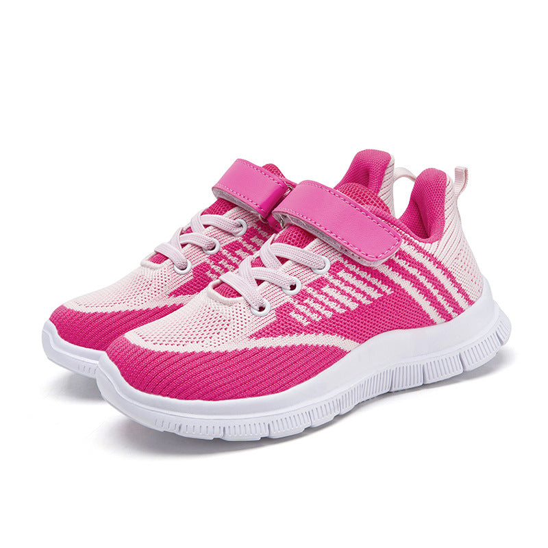 Lightweight Mesh Kids' Running Shoes with Thin EVA Sole