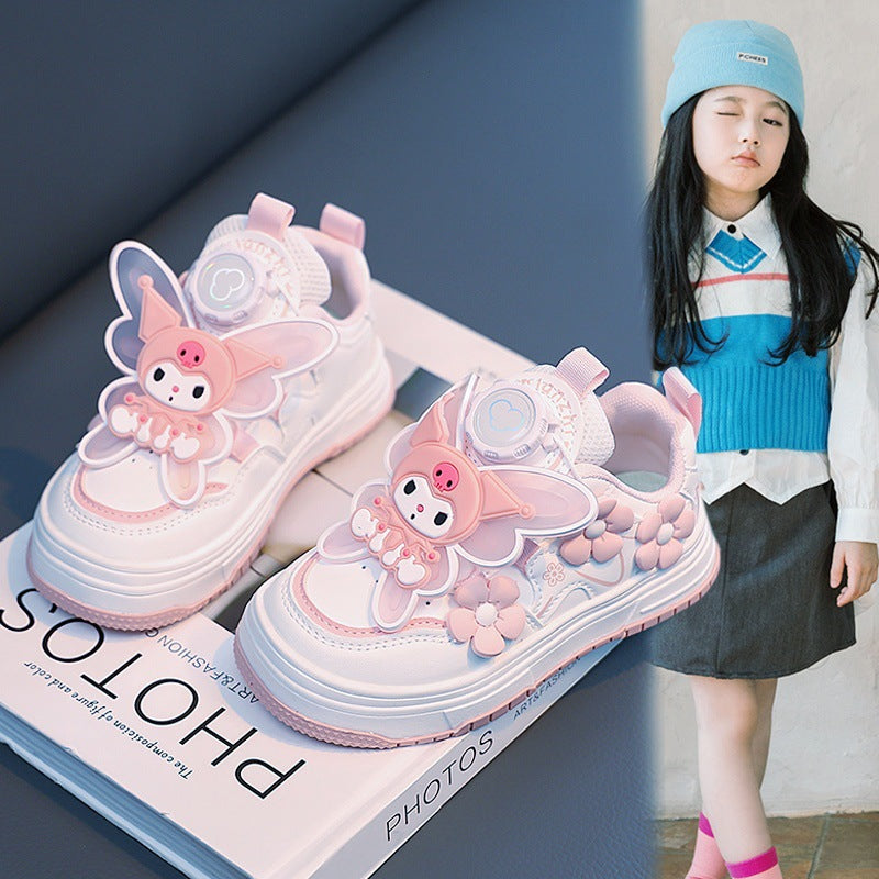 Sweet Academy Style Girls' Board Shoes in Leather or Mesh