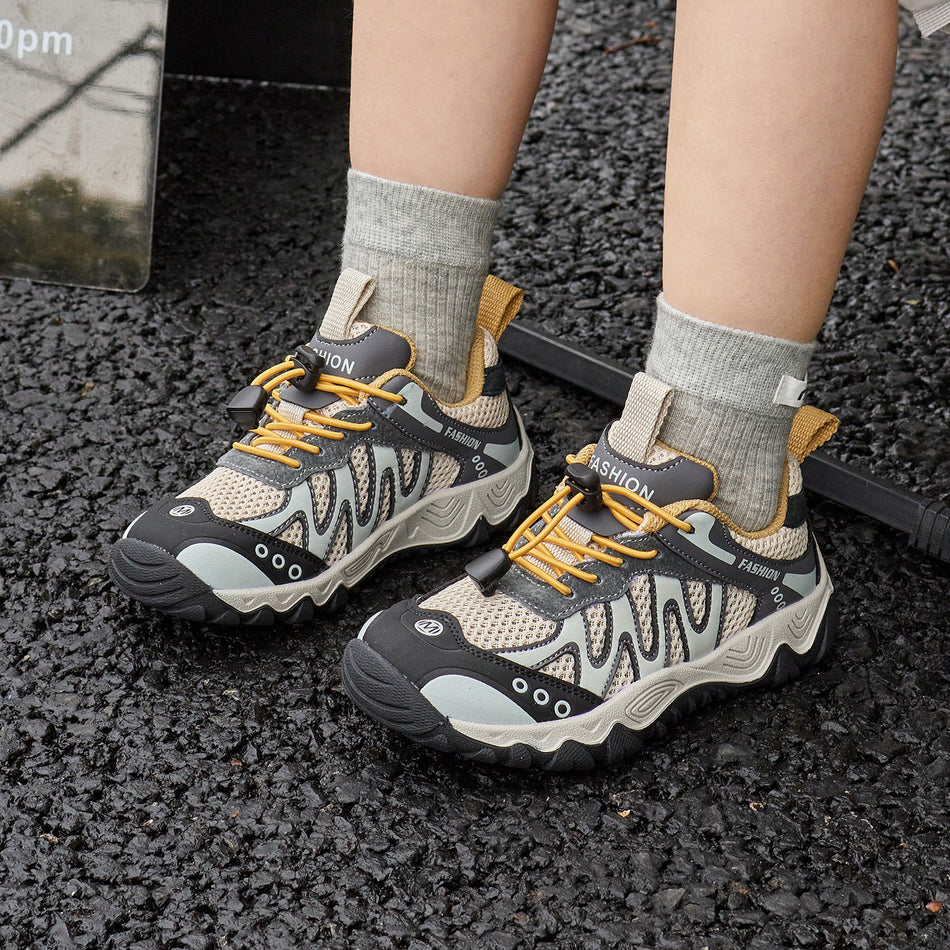 Letter Print Kids' Dad Shoes with Breathable Super Fiber
