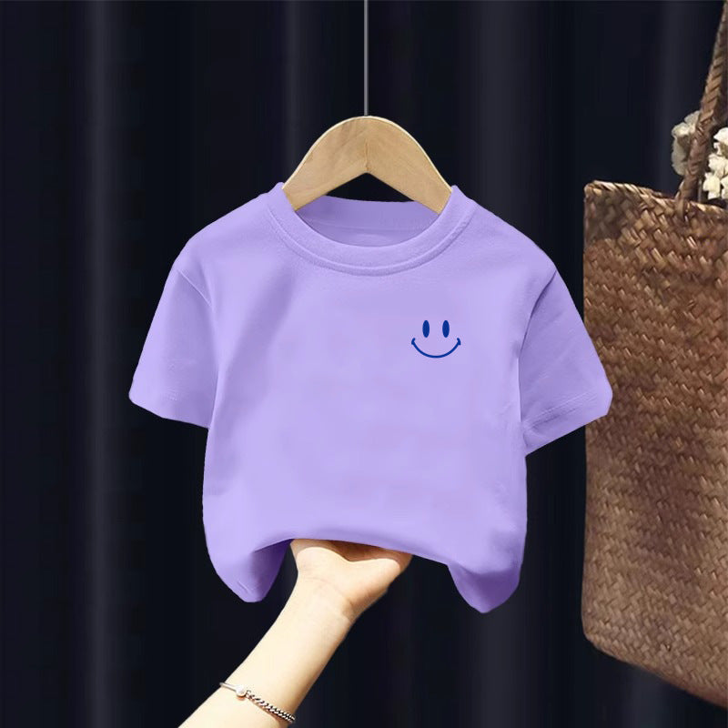 Unisex Kids' 100% Cotton Cartoon T-Shirt