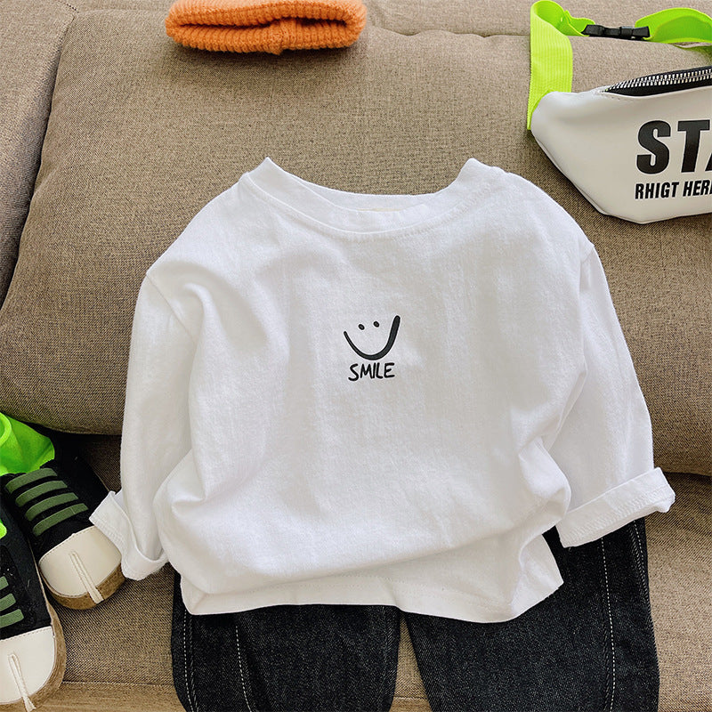 Unisex Kids' 100% Cotton Smiley Spring T-Shirt