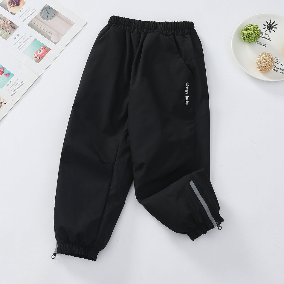 Boys' Autumn Windproof Softshell Outdoor Pants