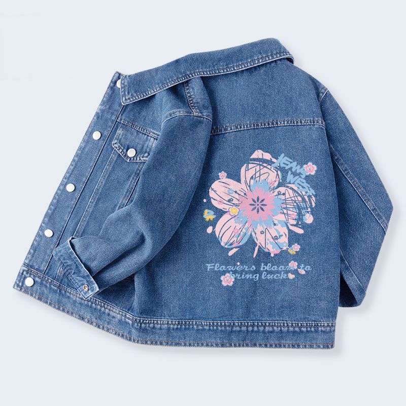 Loose Fit Kids' Denim Cardigan Jacket in Korean Style