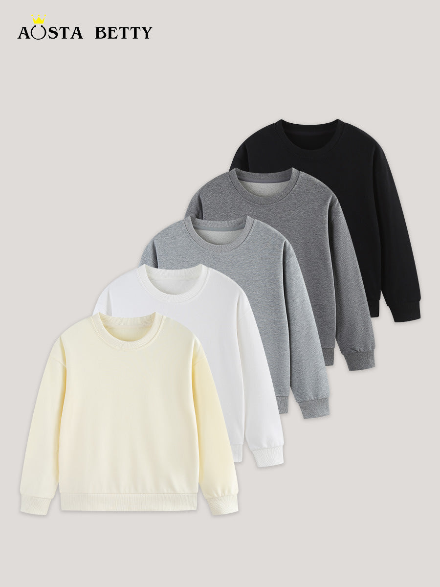 Boys' High-Cotton Soft Knit Cartoon Pullover Sweatshirt