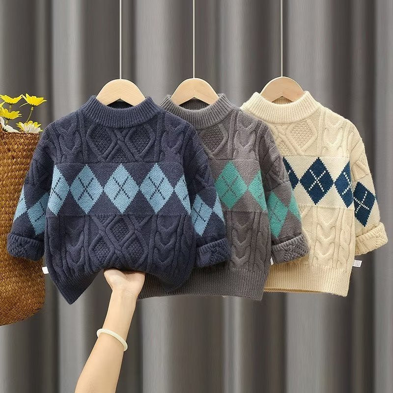 Unisex Soft Wool Graphic Crewneck Pullover Sweater