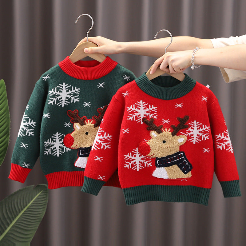 Unisex Soft Festive Crewneck Knit Sweater
