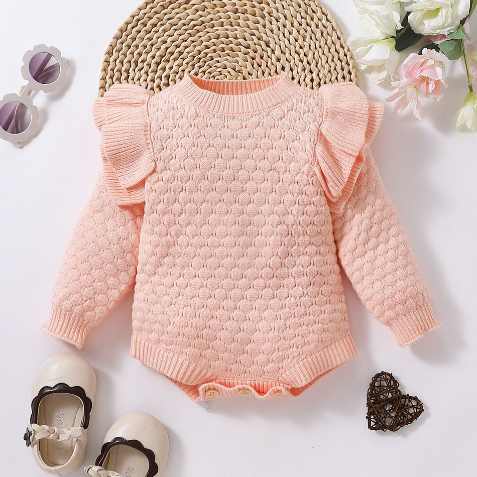 Unisex Soft Plaid Triangle Romper Sweater