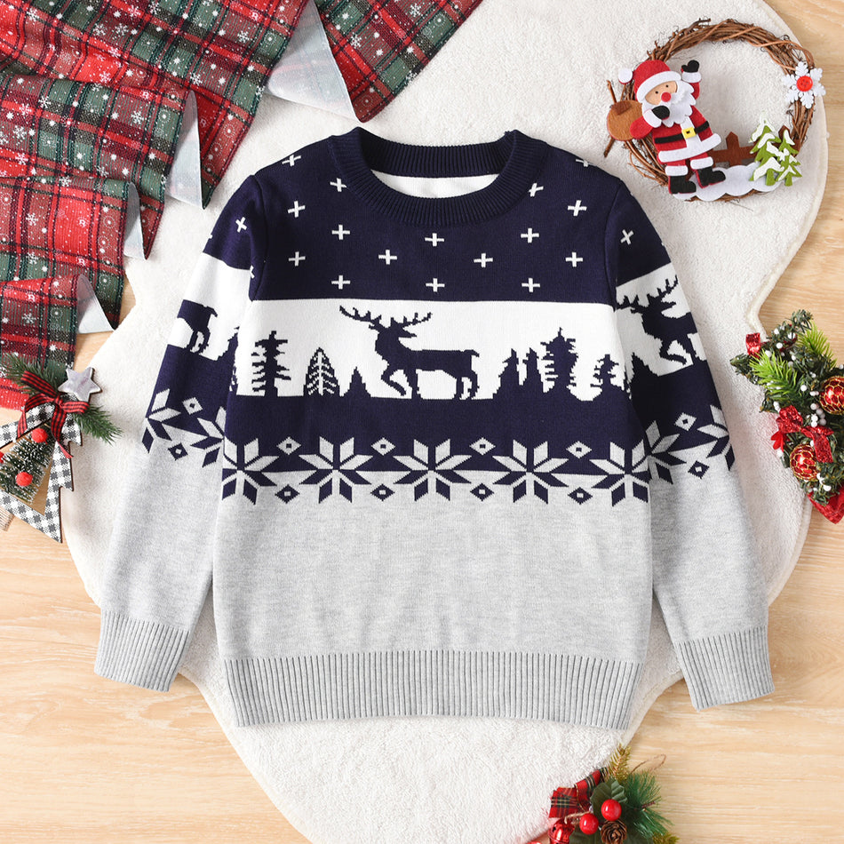Boys' Soft Blend Round Neck Pullover Sweater