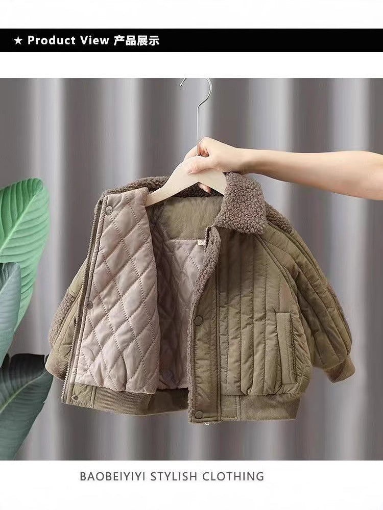 Unisex Thickened Square Collar Winter Jacket