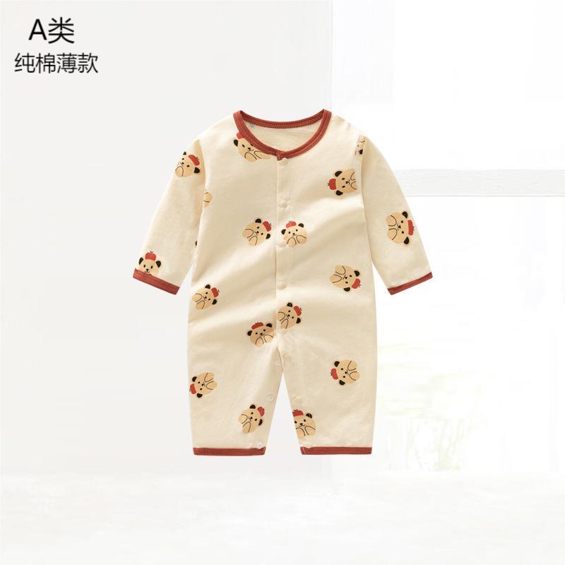 Unisex  Cotton Single-Breasted Jumpsuit