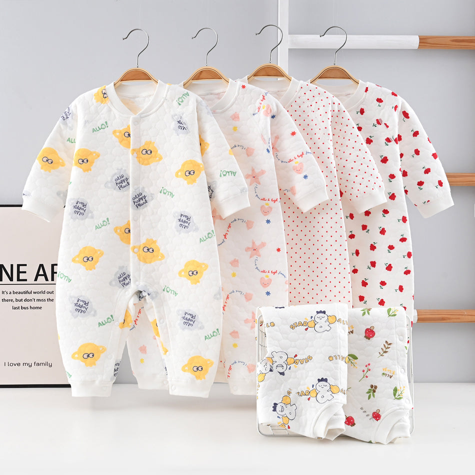 Unisex Cotton Boneless Warm Infant Jumpsuit