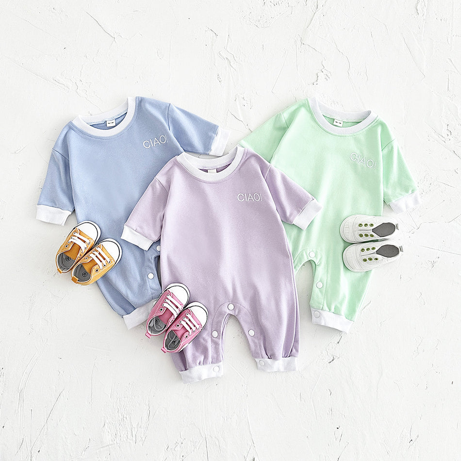 Unisex Cotton Boneless Pullover Baby Jumpsuit