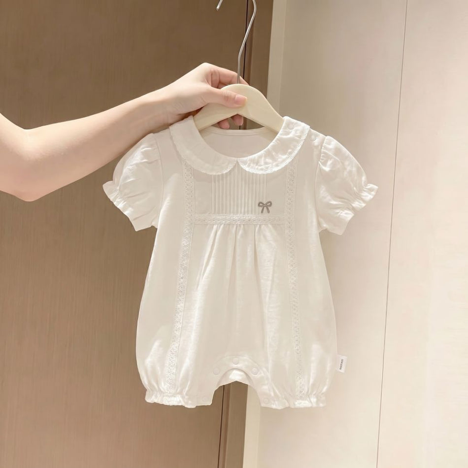 Baby Girls' Pure Cotton Doll Collar Jumpsuit