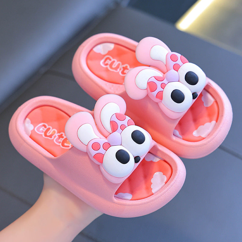 Unisex Kids' Big-Eyes Cartoon Non-Slip Slippers