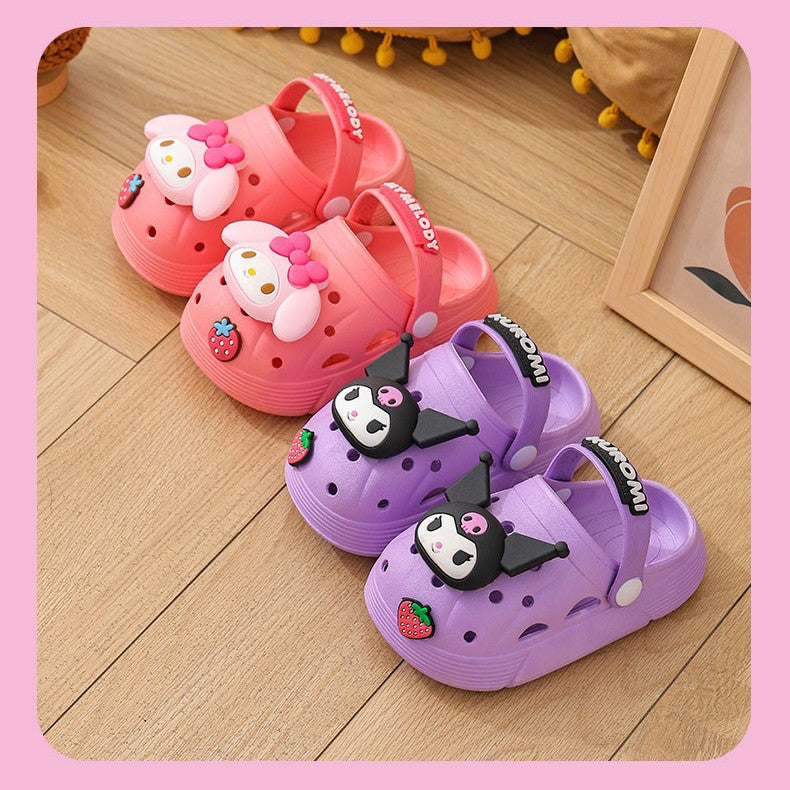 Unisex Kids' Cartoon Waterproof Hole Shoes