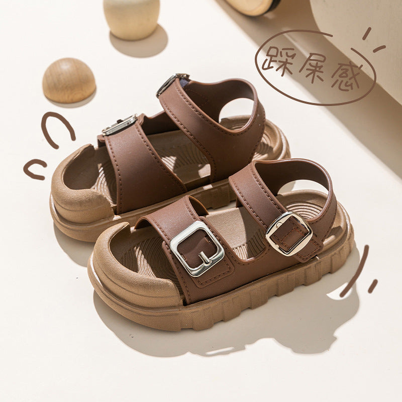 Unisex Kids' PVC Velcro Non-Slip Beach Shoes