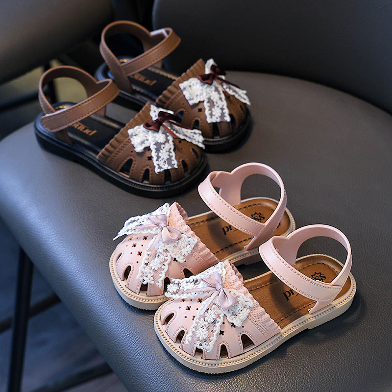 Closed Toe Toddler Sandals with Back Strap and Velcro Fastening