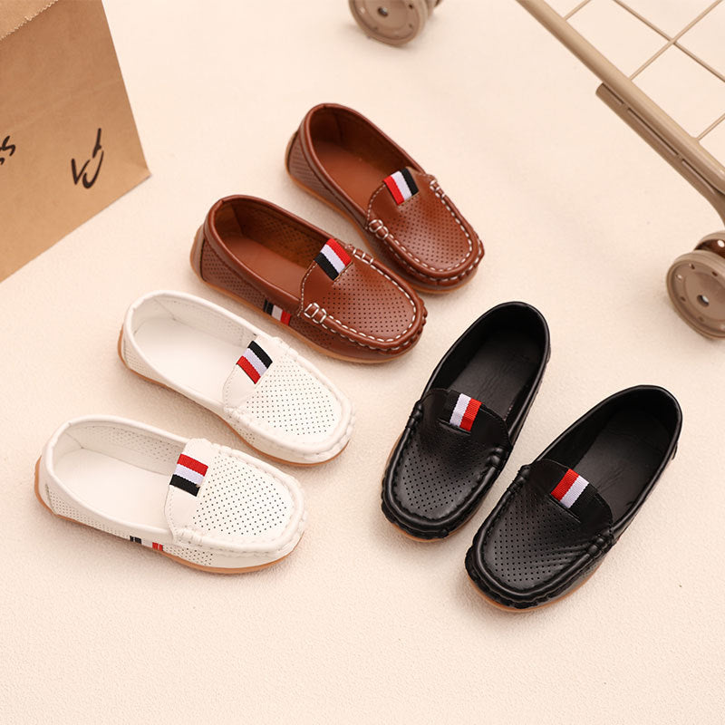 Unisex Children's Slip-On PU Leather Loafers