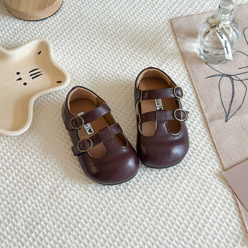 Unisex Korean Style Soft-Soled PU Leather Shoes