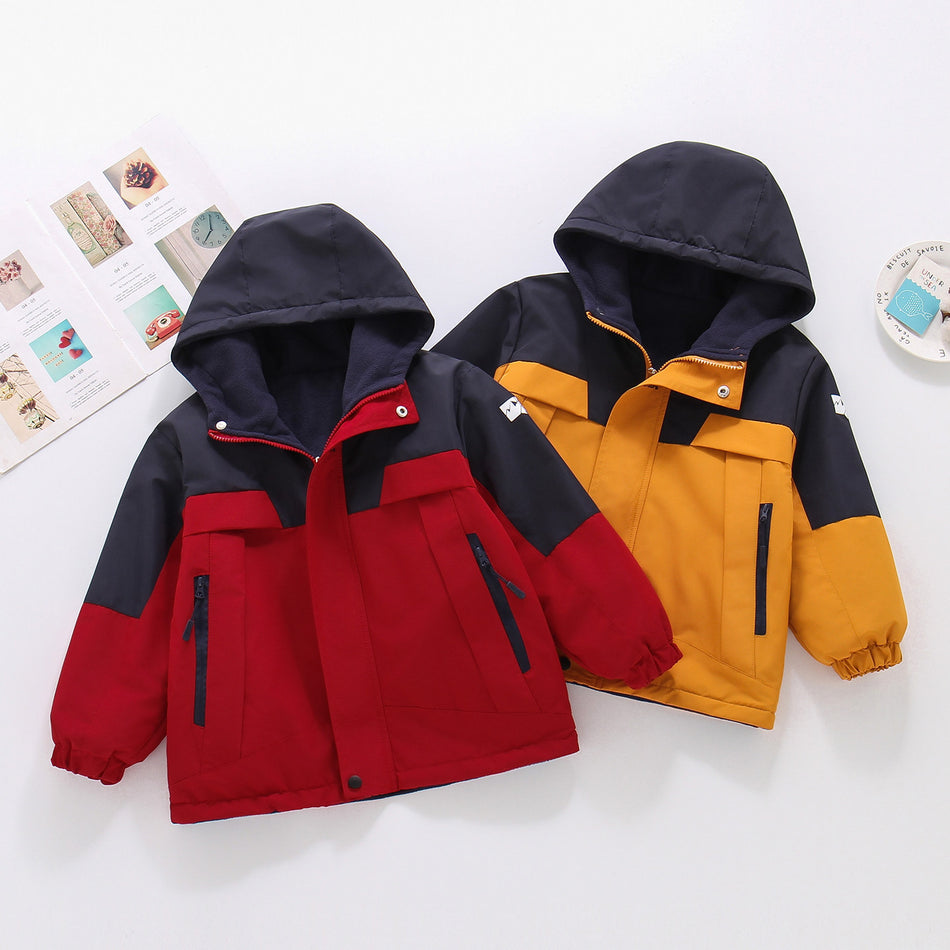 Boys' Reversible Thermal Hooded Outdoor Jacket