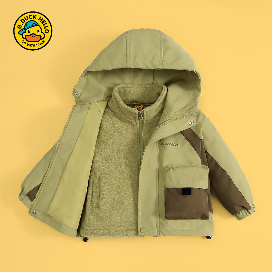 Boys' Waterproof Two-in-One Fleece Jacket Set