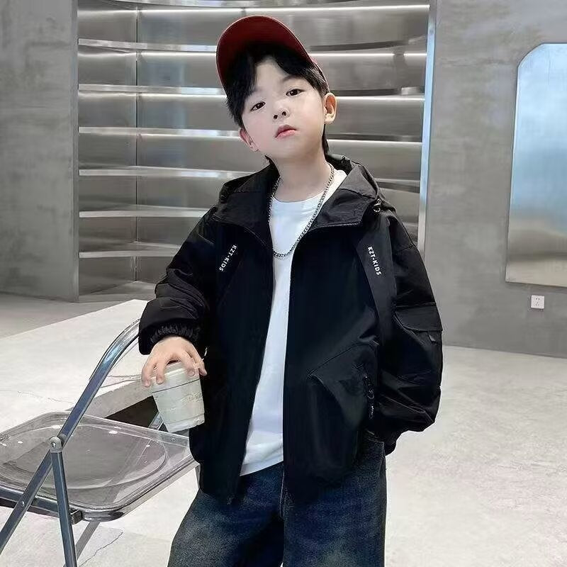 Boys' Waterproof Hooded Autumn Jacket