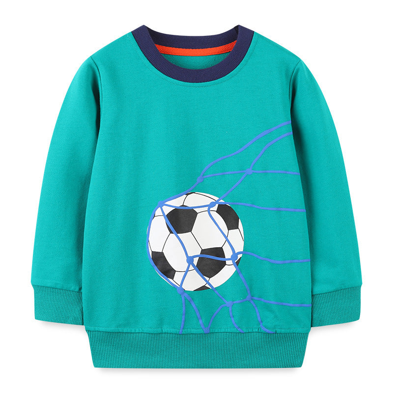 Boys' 100% Cotton Football Sweatshirt