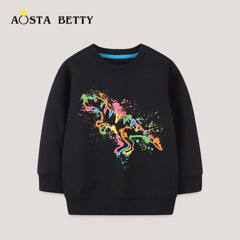 Boys' 100% Cotton Dinosaur Sweatshirt