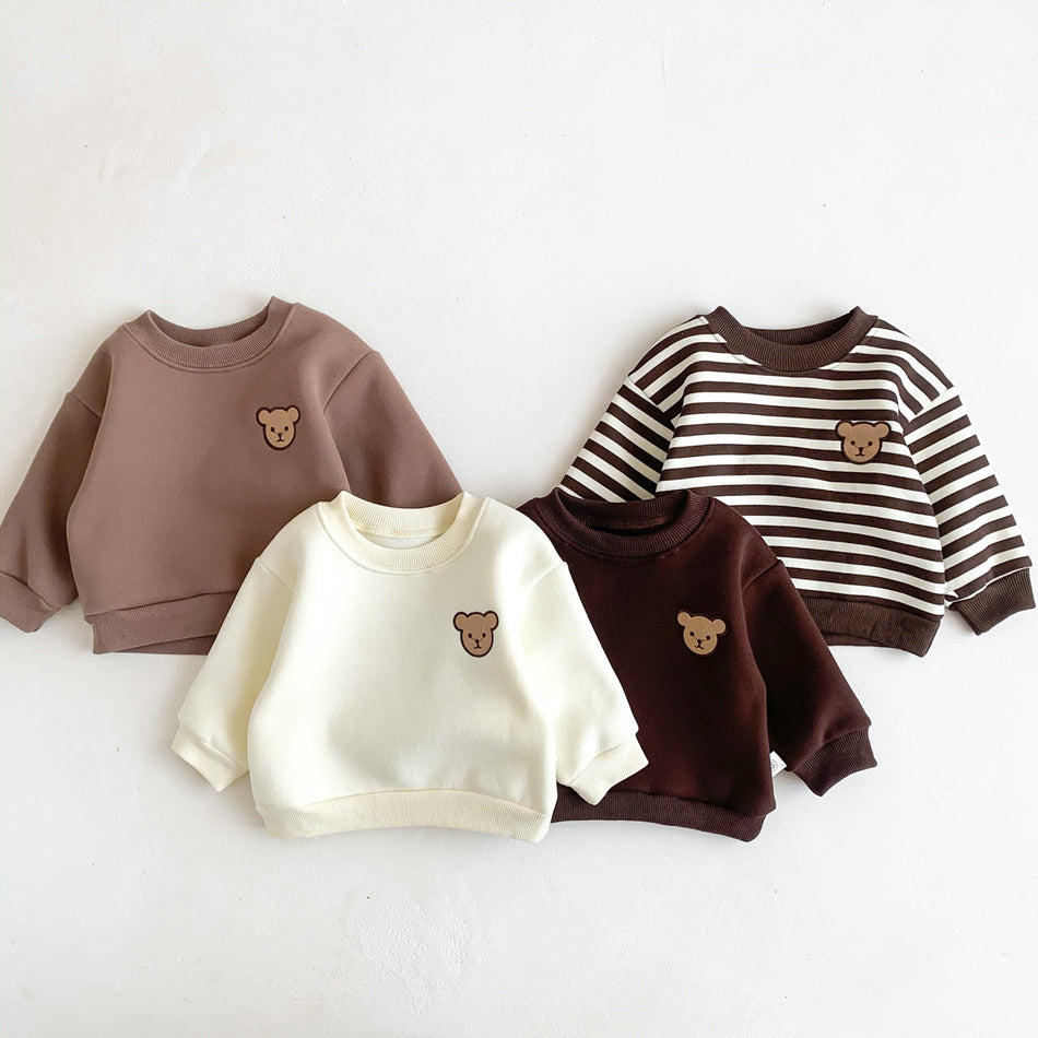 Unisex Infant Korean Fleece-Lined Pullover