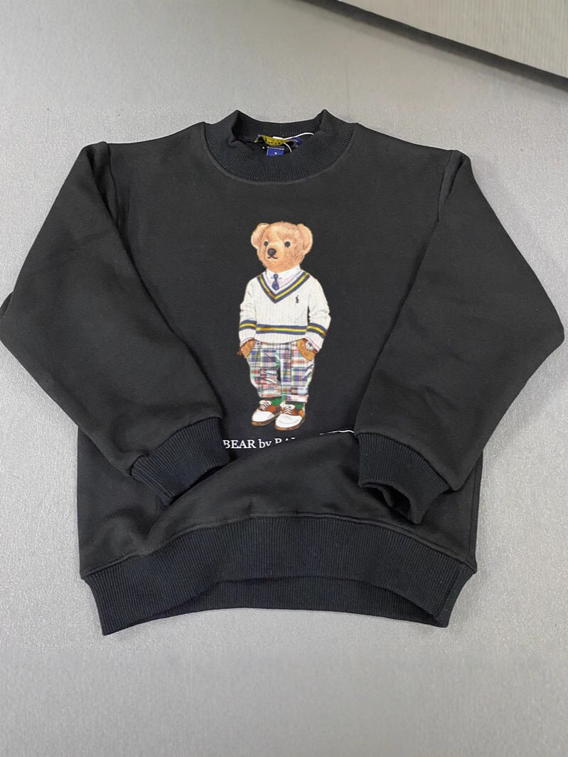 Unisex Polo Bear Cotton Pullover Sweatshirt